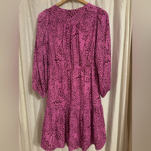 NEW! Lilly Pulitzer Deacon 3/4 Sleeve V Neck Cerise Pink Pattern Play Size 2 - Picture 9 of 15